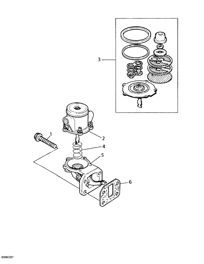 Схема запчастей Case 689G - (03-16) - LIFT PUMP (03) - FUEL SYSTEM