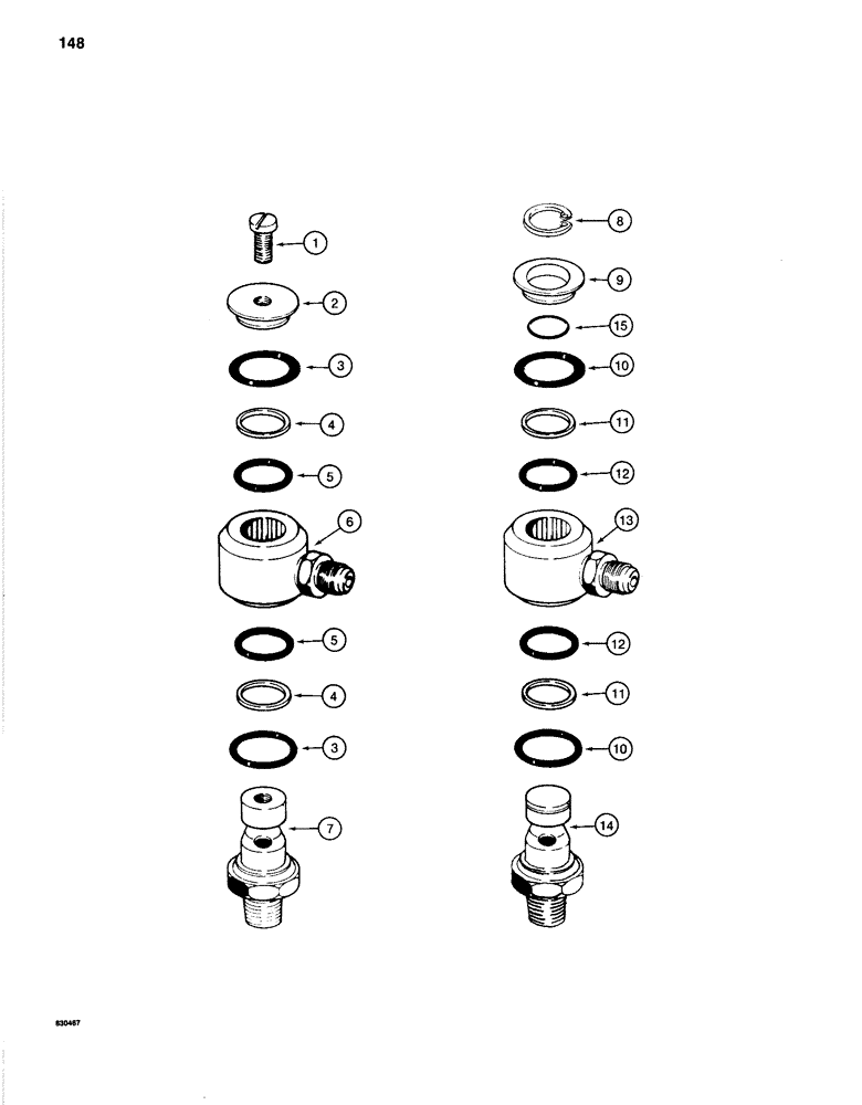 Схема запчастей Case 1280B - (148) - INNER SWIVEL - UPPER (07) - BRAKES