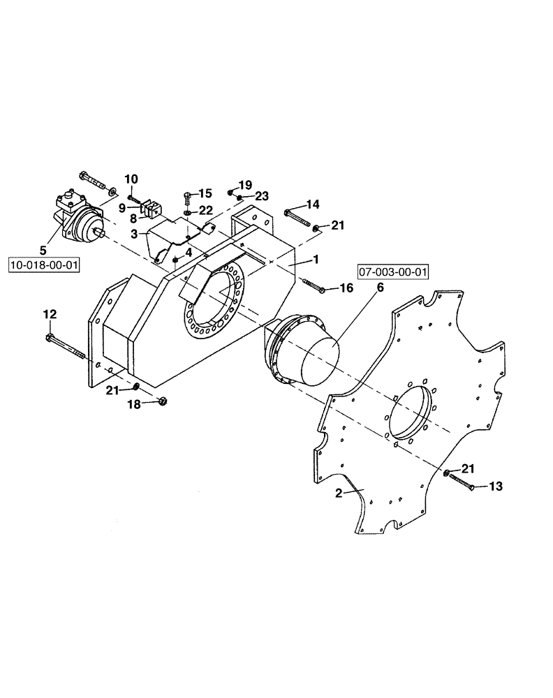 Схема запчастей Case SV216 - (07-001-00[02]) - TRANSMISSION - DRUM - IF USED (06) - POWER TRAIN