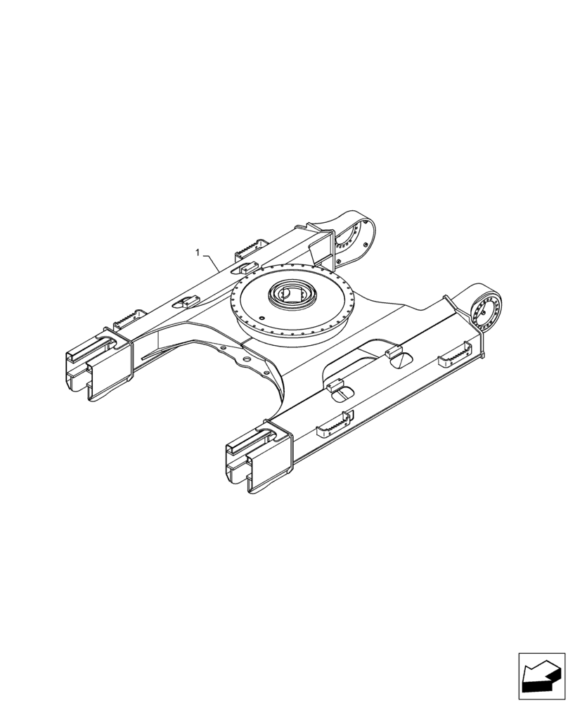 Схема запчастей Case CX130D LC - (48.130.AN) - FRAME, LOWER (48) - TRACKS & TRACK SUSPENSION