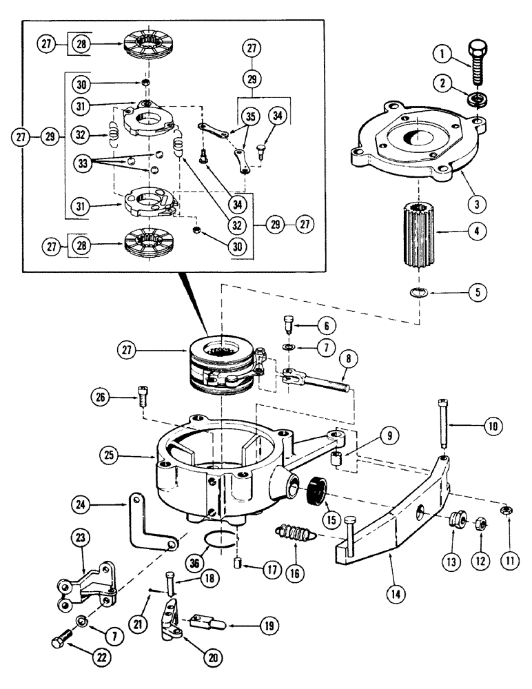 Схема запчастей Case 50 - (9-282) - SWING BRAKE (09) - CHASSIS