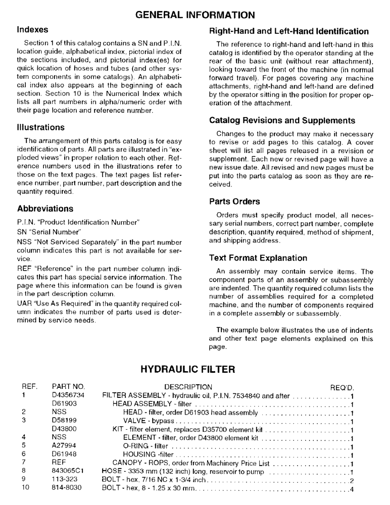 Схема запчастей Case 9030B - (1-4) - GENERAL INFORMATION (00) - PICTORIAL INDEX