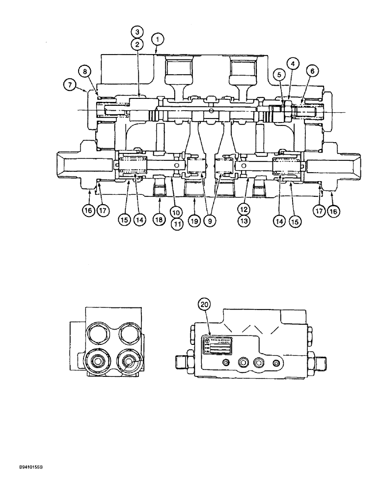 Схема запчастей Case 9045B - (8-114) - CUSHION VALVE ASSEMBLY (08) - HYDRAULICS