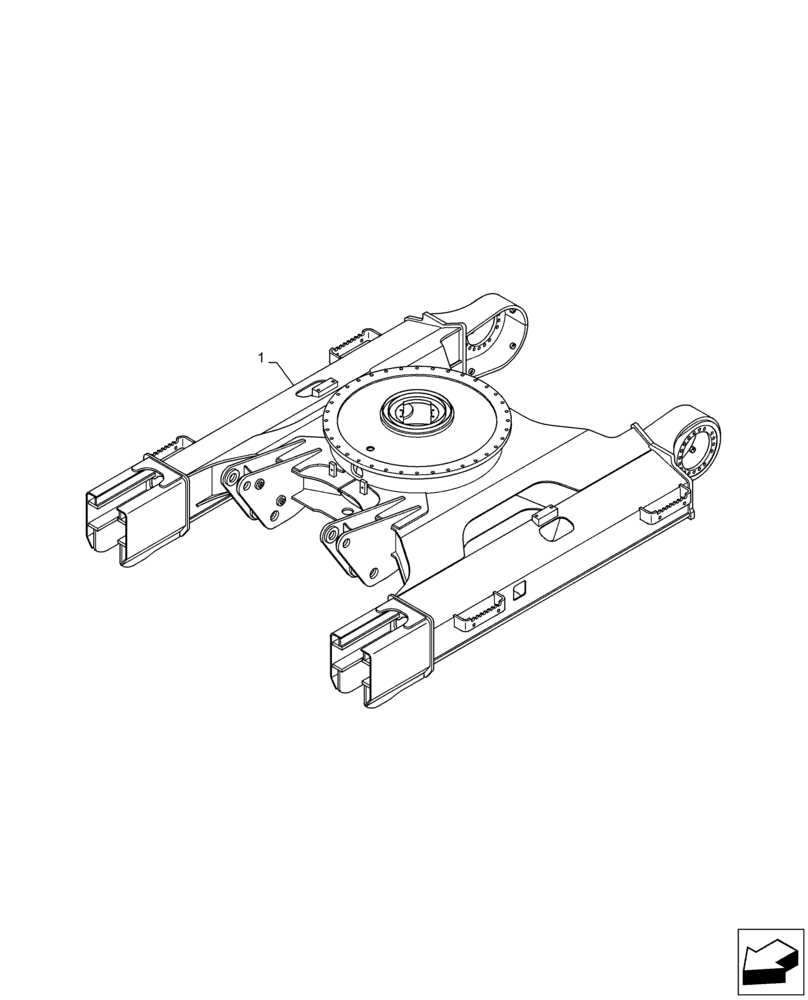 Схема запчастей Case CX130D - (48.130.AN) - FRAME, LOWER (48) - TRACKS & TRACK SUSPENSION