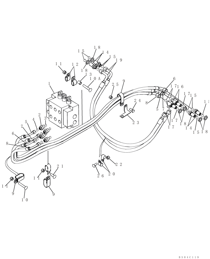 Схема запчастей Case 850K - (08-06) - HYDRAULICS - TILT AND ANGLE CIRCUITS (08) - HYDRAULICS