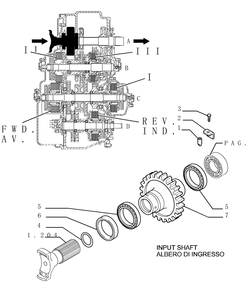 Схема запчастей Case 1850K - (1.211[14]) - TRANSMISSION - COMPONENTS Hydrostatic Transmission