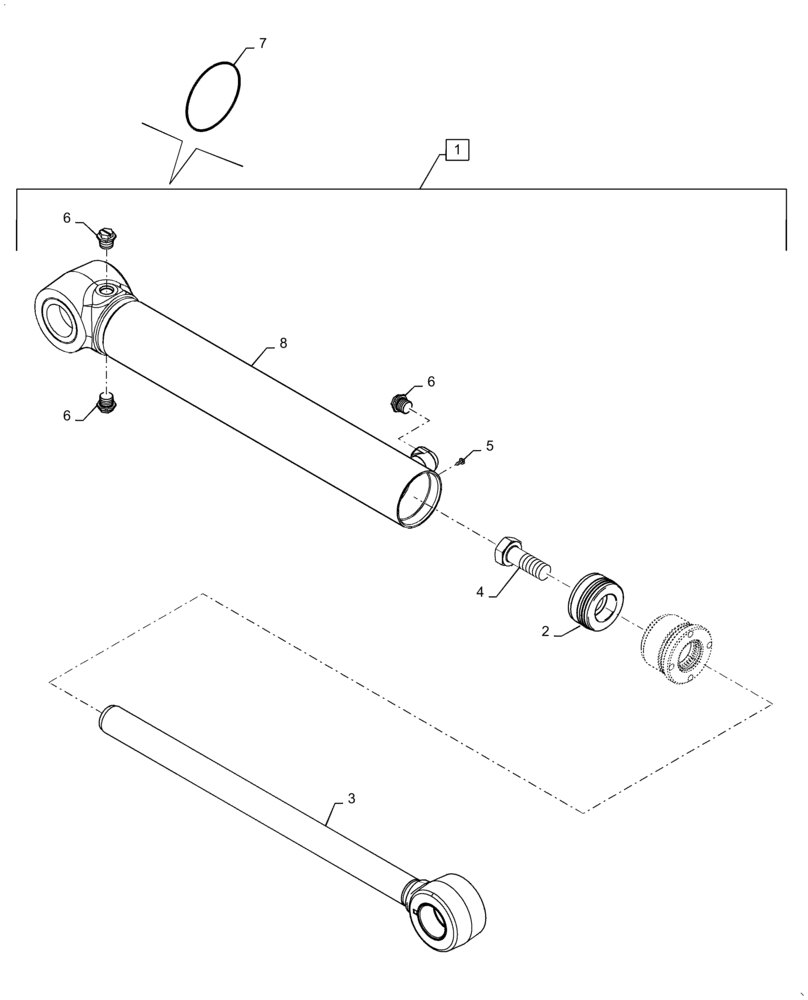 Схема запчастей Case SR130 - (35.723.AA[01]) - BUCKET CYLINDER (SR130,SR150) UNITS BUILT AFTER 21-DEC-2012 (35) - HYDRAULIC SYSTEMS