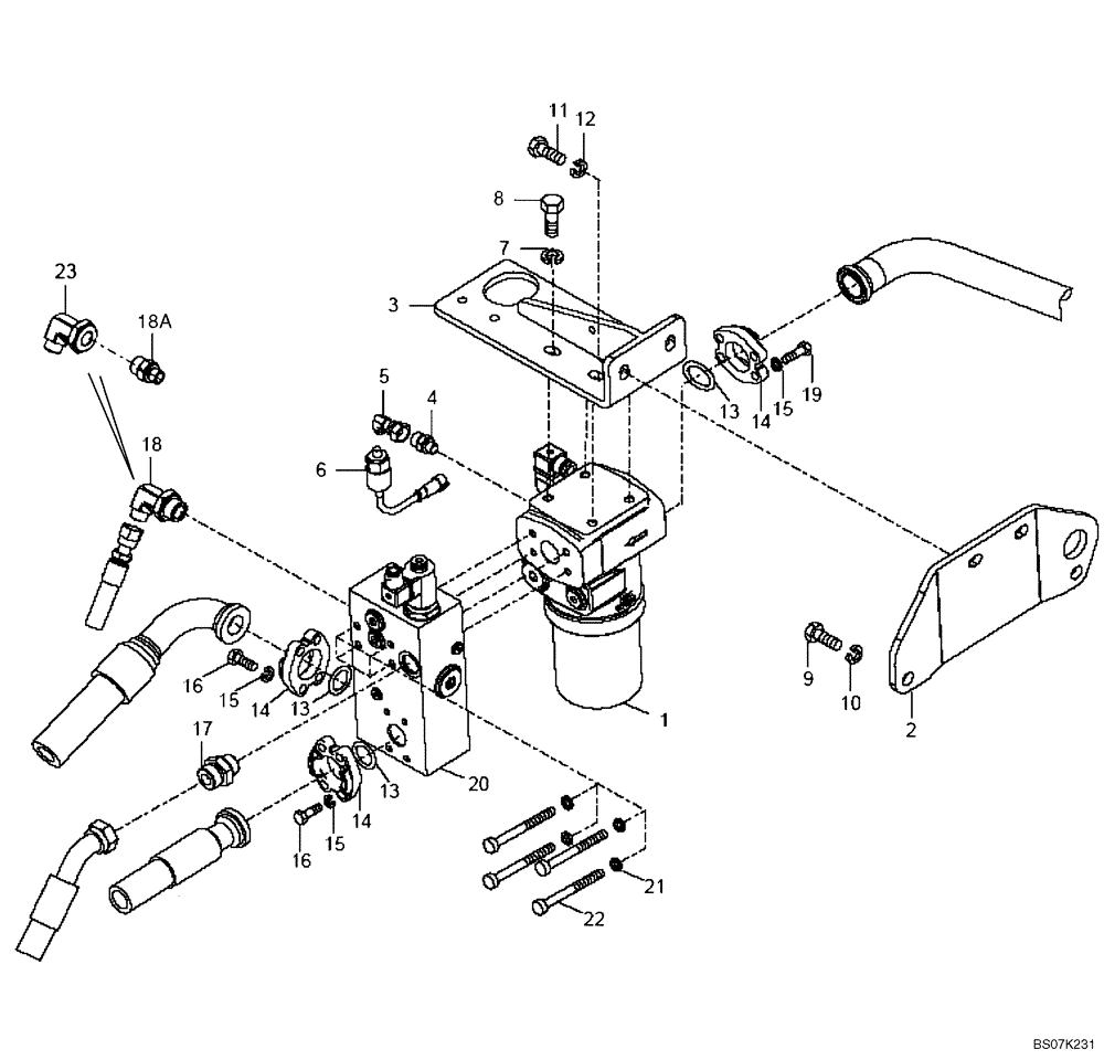 Схема запчастей Case 327B - (43A00000855[001]) - FILTER ASSY, STEERING (87557410) (09) - Implement / Hydraulics / Frame / Brakes