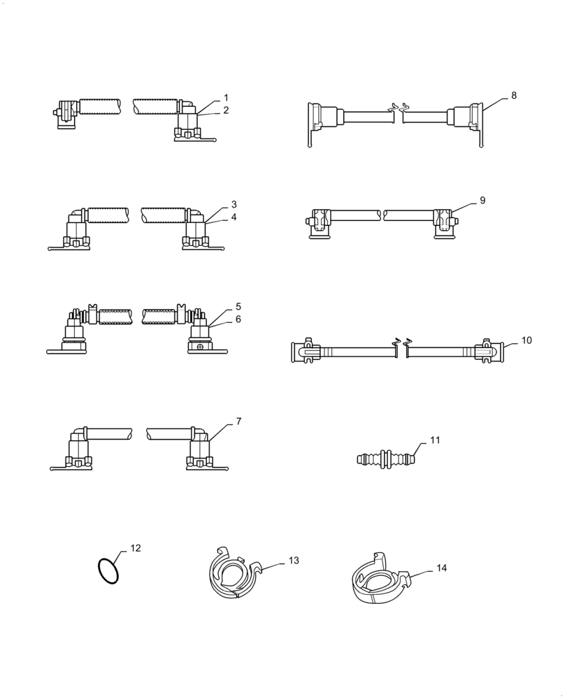 Схема запчастей Case 721F - (10.500.AD[02]) - DEF/ADBLUE™ LINES, SERVICE PARTS (10) - ENGINE