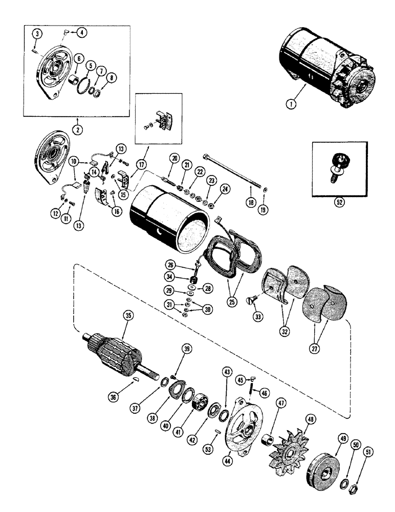 Схема запчастей Case 310G - (080) - D27034 GENERATOR, (188) DIESEL ENGINE (06) - ELECTRICAL SYSTEMS