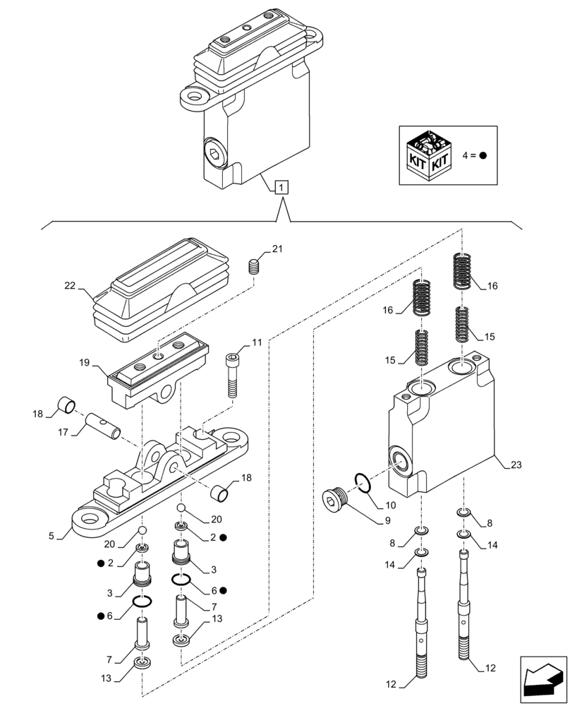 Схема запчастей Case CX130D - (35.355.AK[08]) - VALVE, LEVER, BLADE, COMPONENTS (35) - HYDRAULIC SYSTEMS