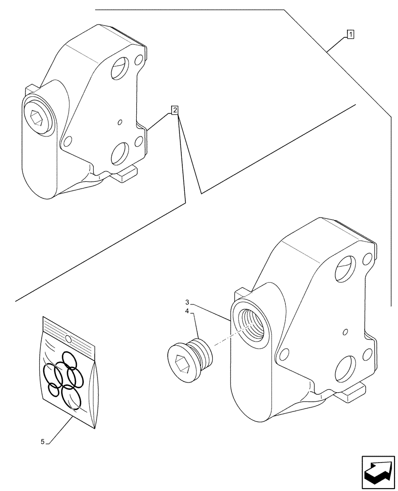 Схема запчастей Case 580N EP - (88.100.35[55]) - DIA KIT, DIPPER OSCILLATION (88) - ACCESSORIES