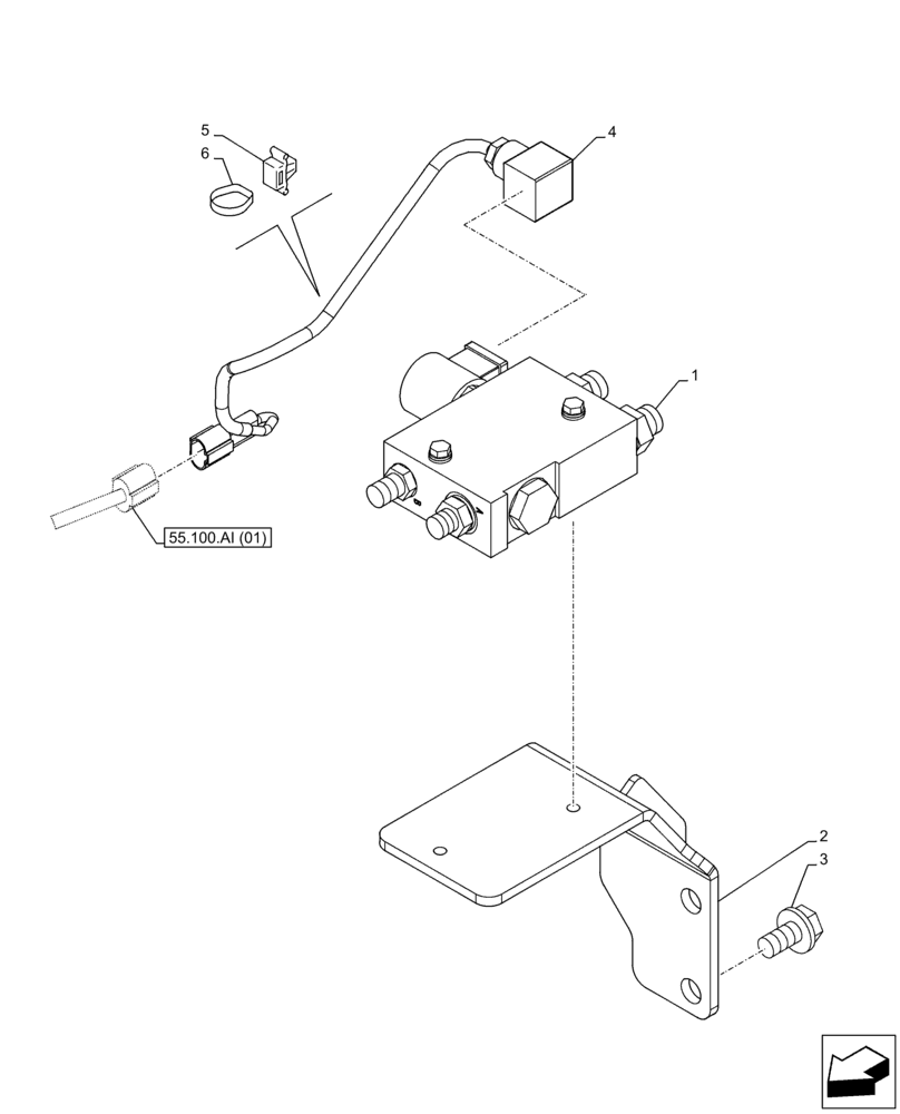 Схема запчастей Case CX130D - (35.734.AC) - VAR - 781128 - QUICK COUPLER, SOLENOID VALVE (35) - HYDRAULIC SYSTEMS