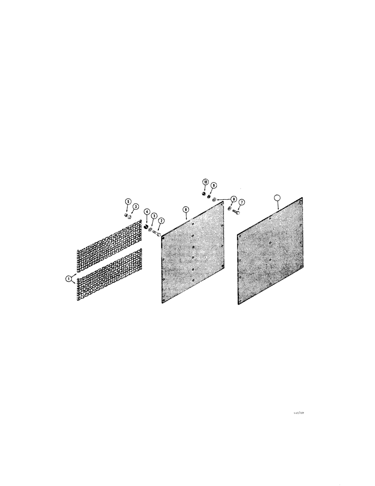 Схема запчастей Case 1150 - (109A[1]) - FRONT SCREENS (05) - UPPERSTRUCTURE CHASSIS