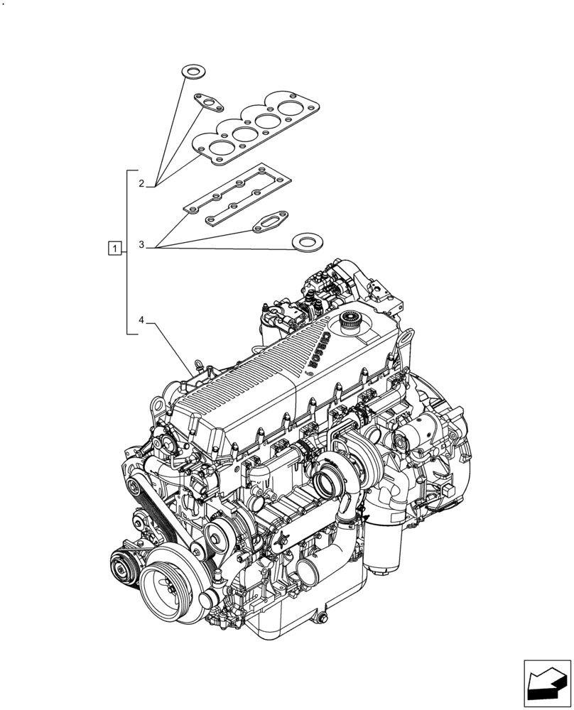 Схема запчастей Case F2CFE614H B005 - (10.001.AD) - ENGINE (10) - ENGINE