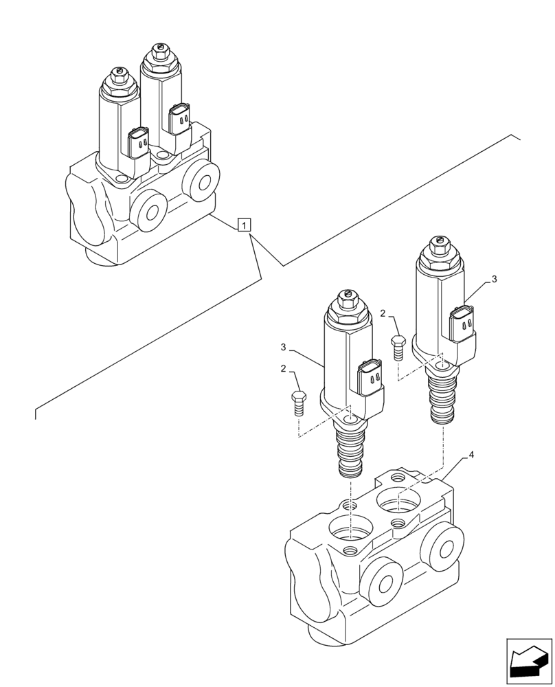 Схема запчастей Case CX130D - (35.360.AG[02]) - VAR - 461863 - SOLENOID VALVE, CLAMSHELL BUCKET, ROTATION, W/ ELECTRICAL PROPORTIONAL CONTROL, COMPONENTS (35) - HYDRAULIC SYSTEMS