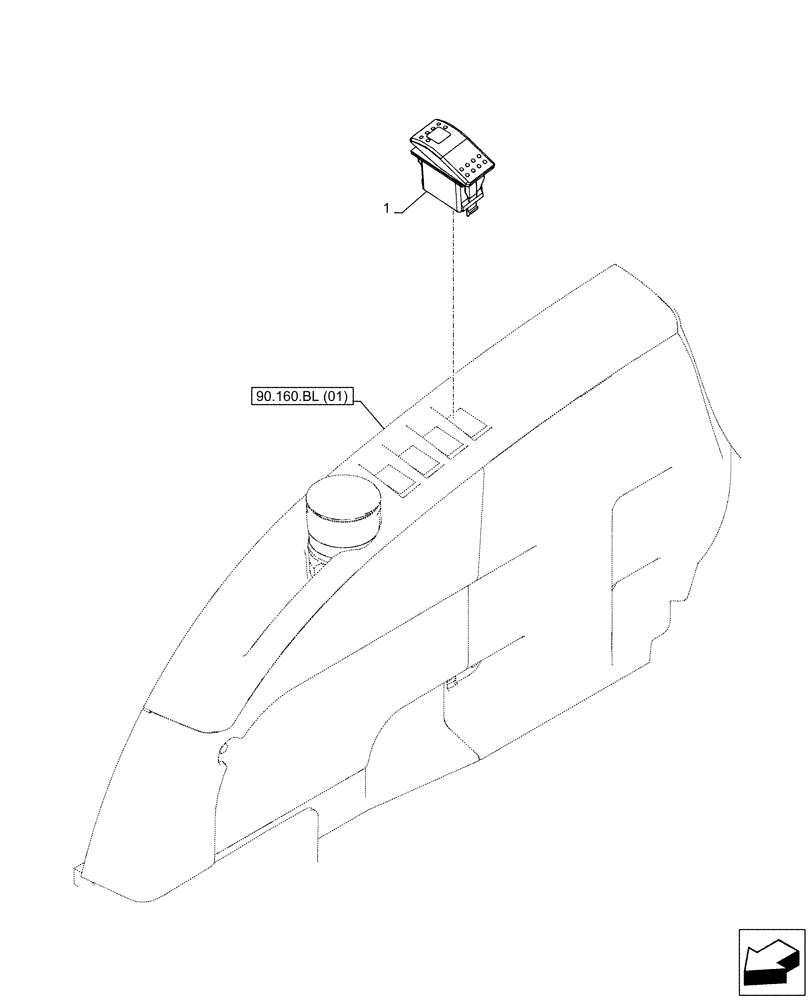 Схема запчастей Case CX130D LC - (55.512.BY[03]) - VAR - 488037, 488038 - REAR VIEW CAMERA, SIDE CAMERA, LIGHT, SWITCH (55) - ELECTRICAL SYSTEMS