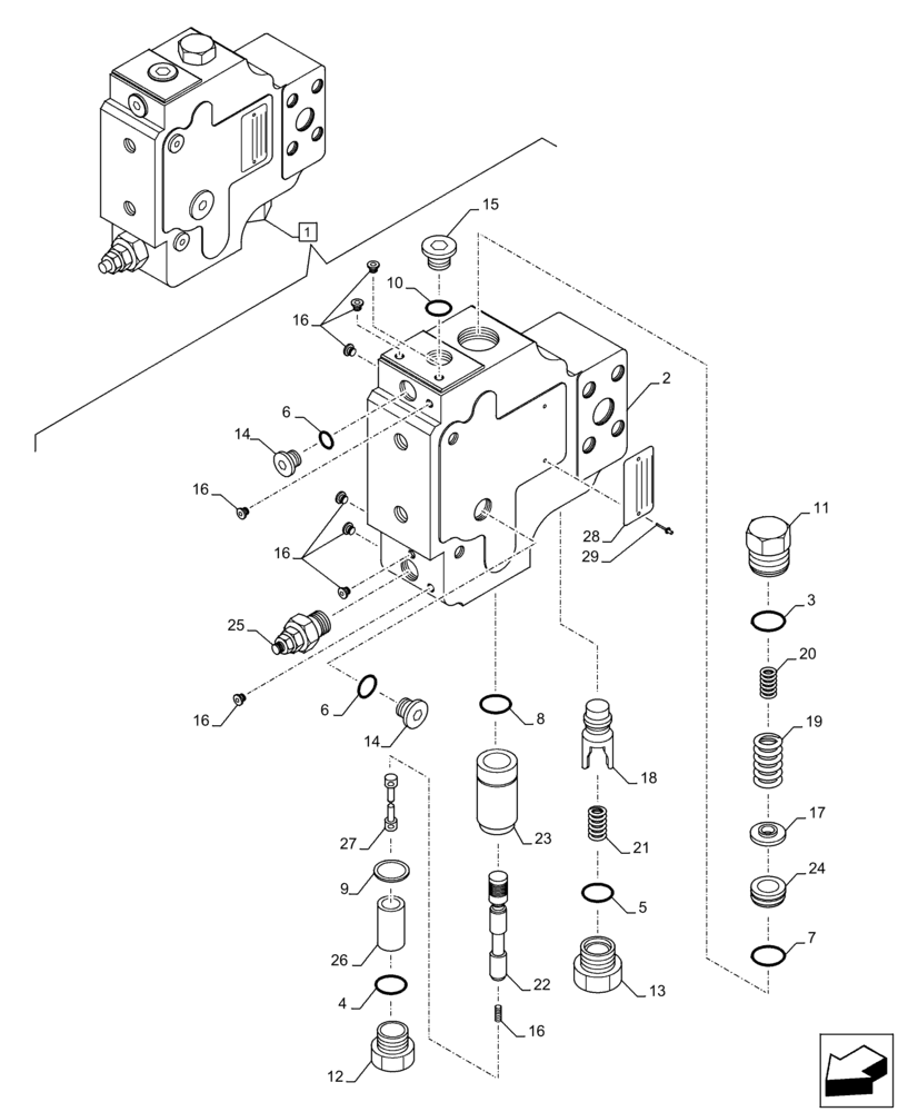 Схема запчастей Case CX130D LC - (35.737.AY[02]) - VAR - 481064 - ARM, CYLINDER, SAFETY VALVE, COMPONENTS (35) - HYDRAULIC SYSTEMS