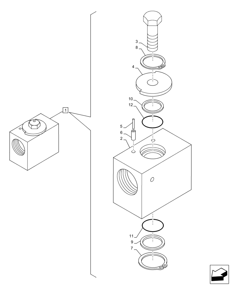 Схема запчастей Case CX130D LC - (35.360.AL[04]) - VAR - 461863 - ARM, STOP, VALVE, CLAMSHELL BUCKET, ROTATION, W/ ELECTRICAL PROPORTIONAL CONTROL, COMPONENTS (35) - HYDRAULIC SYSTEMS