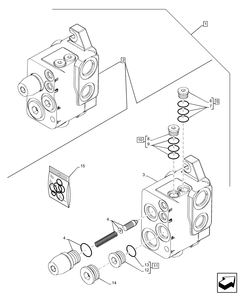 Схема запчастей Case 580N EP - (88.100.35[54]) - DIA KIT, DIPPER OSCILLATION (88) - ACCESSORIES