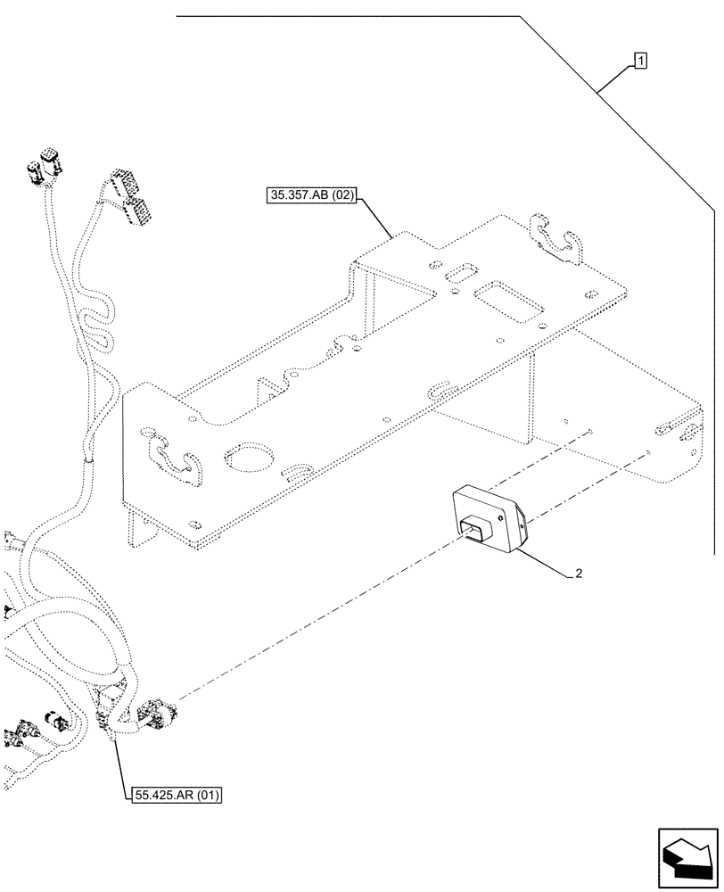 Схема запчастей Case 580N EP - (88.100.55[09]) - DIA KIT, PILOT CONTROLS, MODULE (88) - ACCESSORIES