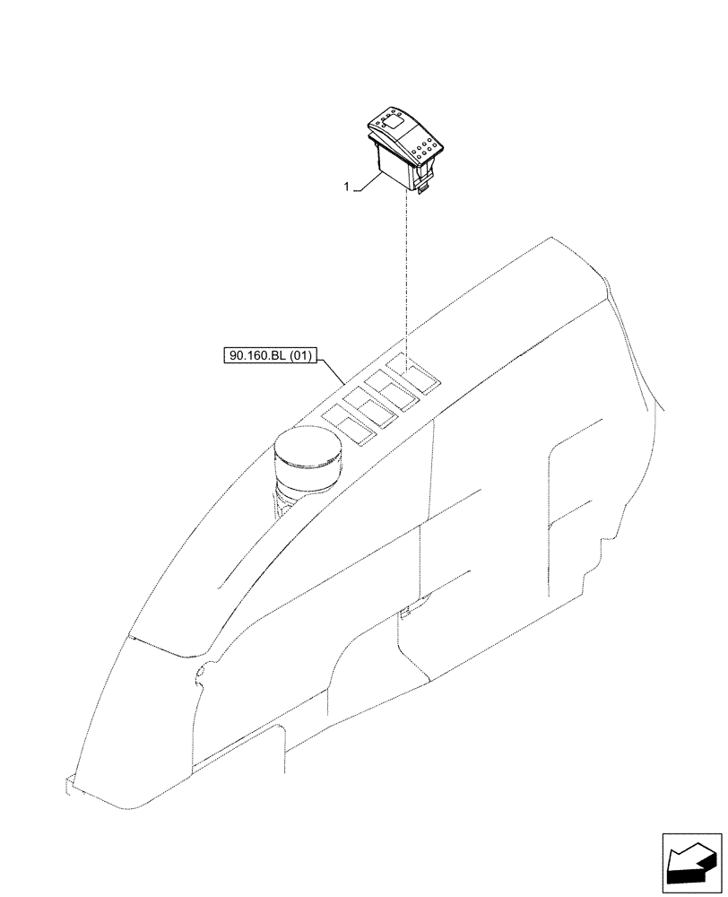 Схема запчастей Case CX160D LC - (55.512.BY[03]) - VAR - 488037, 488038 - REAR VIEW CAMERA, SIDE CAMERA, LIGHT, SWITCH (55) - ELECTRICAL SYSTEMS