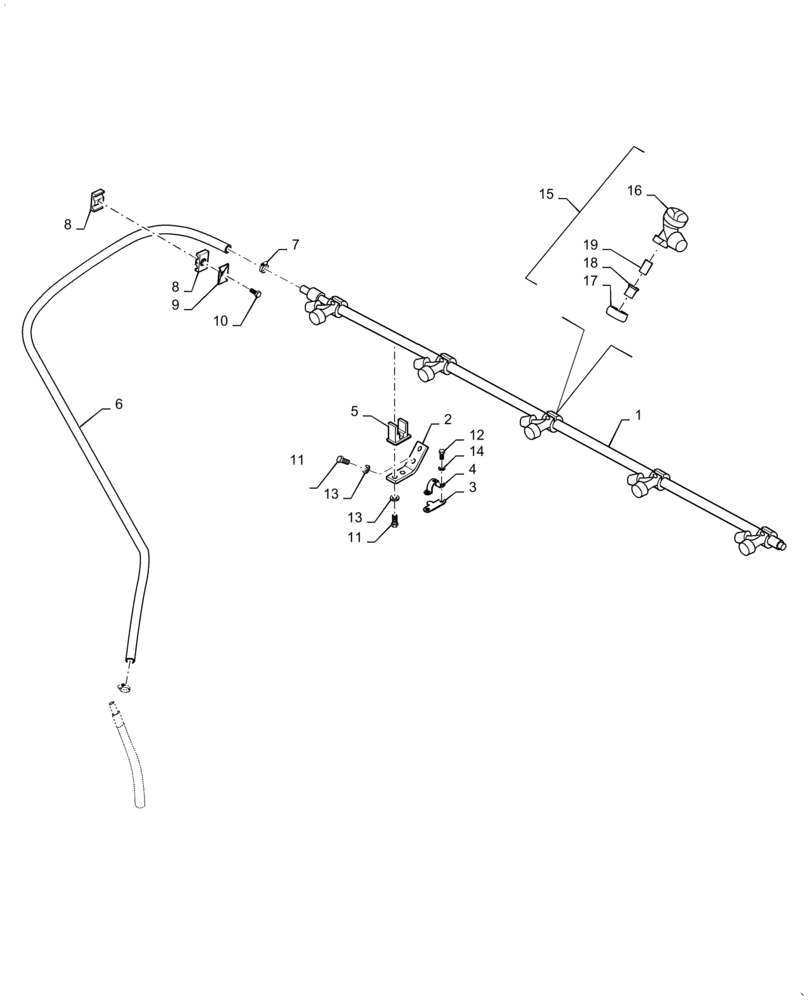 Схема запчастей Case DV210C - (39.500.AQ[01]) - REAR SPRINKLING SYSTEM ASN SER# NFNTL2013 (39) - FRAMES AND BALLASTING