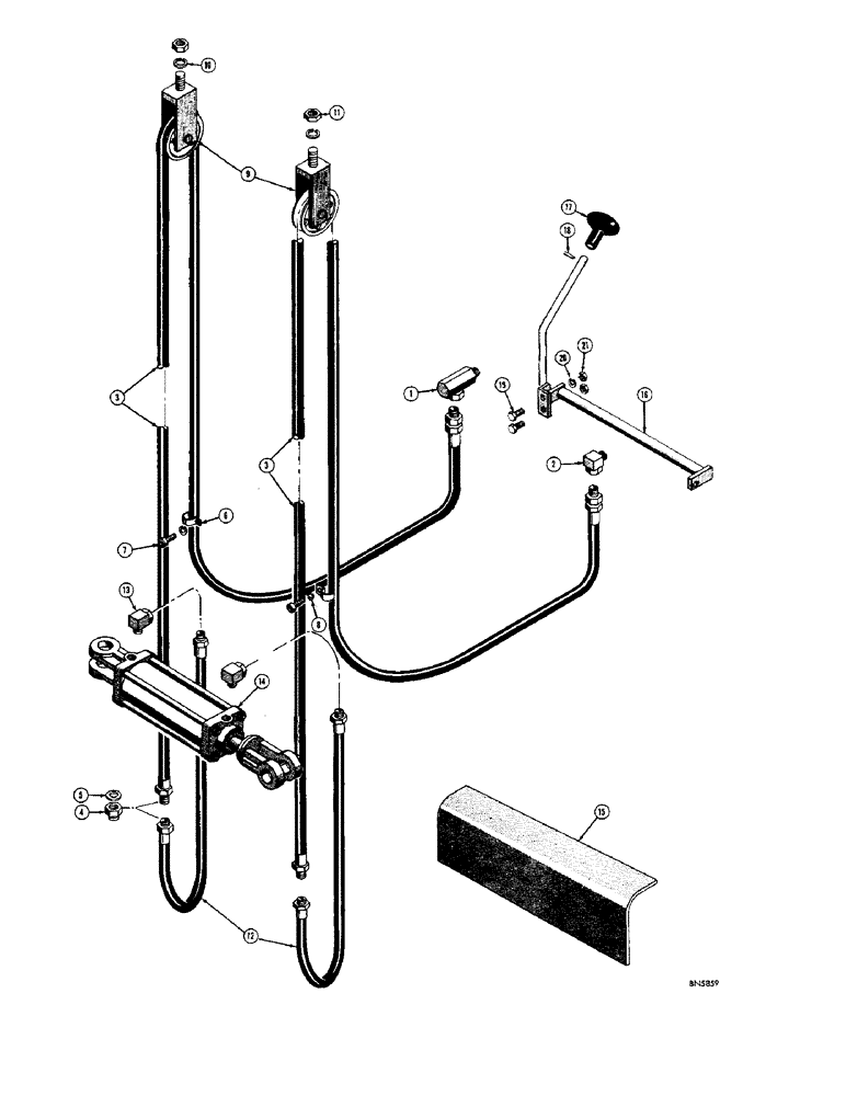 Схема запчастей Case M420 - (60) - SIDE SHIFTER ATTACHMENT HYDRAULICS, 10 FOOT 6 INCH AND 14 FOOT 3 INCH MASTS 