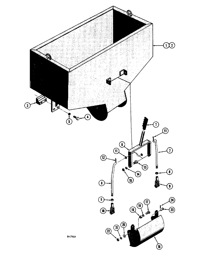 Схема запчастей Case 310B - (68) - CEMENT BUCKET ATTACHMENT 