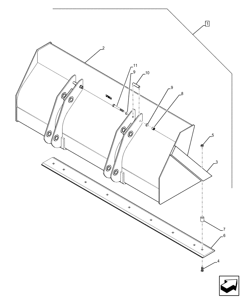 Схема запчастей Case 580N EP - (88.100.82[01]) - DIA KIT, BUCKET, GP, 82 INCH QC - CASE TLB (88) - ACCESSORIES