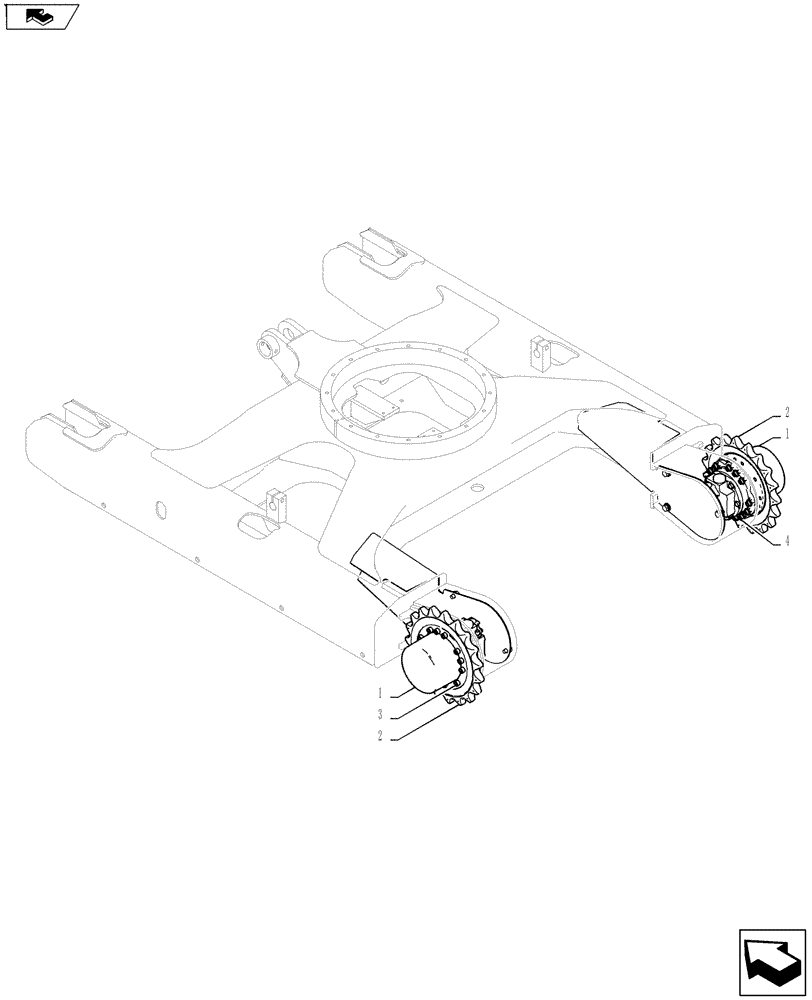 Схема запчастей Case CX27B ASN - (35.353.01) - MOTOR INSTALL, PROPEL (35) - HYDRAULIC SYSTEMS