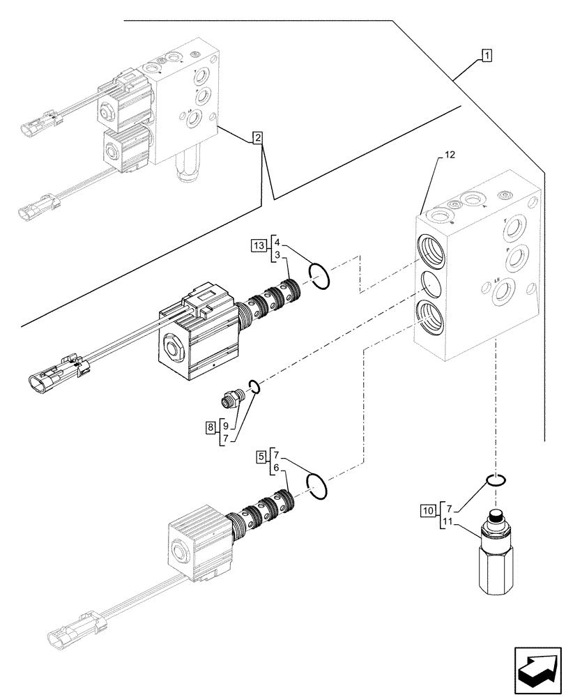 Схема запчастей Case 580N EP - (88.100.35[60]) - DIA KIT, HYDRAULIC COUPLER, FRONT LOADER, VALVE, COMPONENTS (88) - ACCESSORIES