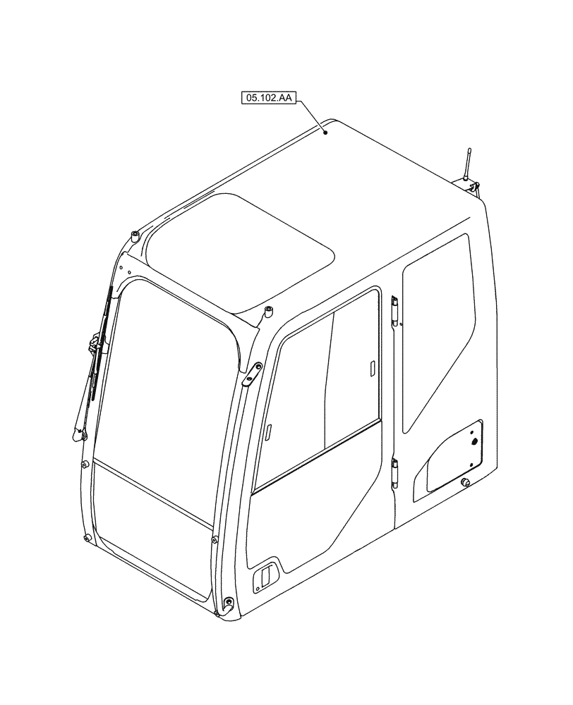 Схема запчастей Case CX160D LC - (00.000.05[01]) - PICTORIAL INDEX - MACHINE COMPLETION AND EQUIPMENT (00) - GENERAL & PICTORIAL INDEX