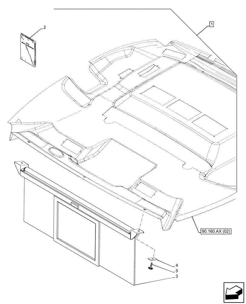 Схема запчастей Case 580SN - (88.100.90[14]) - DIA KIT, CONVERSION KIT, DELUXE CAB, NARROW (88) - ACCESSORIES