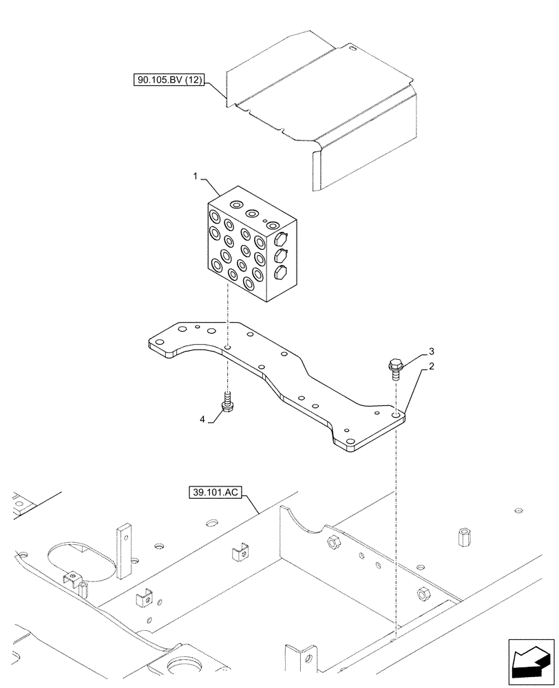 Схема запчастей Case CX130D LC - (35.355.AR) - STD + VAR - 461558 - JOYSTICK, CUSHION, VALVE, CONTROL PATTERN SELECTION (35) - HYDRAULIC SYSTEMS