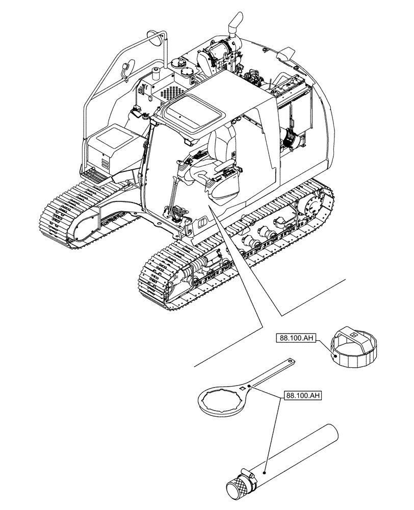 Схема запчастей Case CX160D LC - (88.000.00) - SECTION INDEX - ACCESSORIES (88) - ACCESSORIES