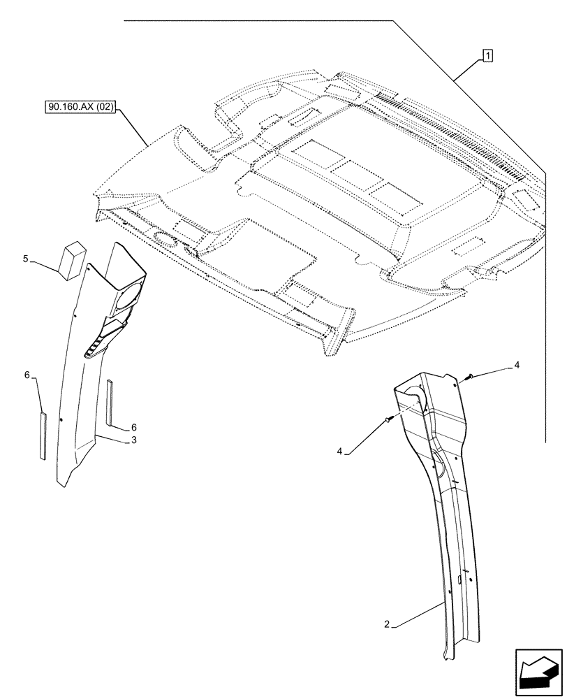 Схема запчастей Case 580N EP - (88.100.90[17]) - DIA KIT, CONVERSION KIT, DELUXE CAB, NARROW (88) - ACCESSORIES