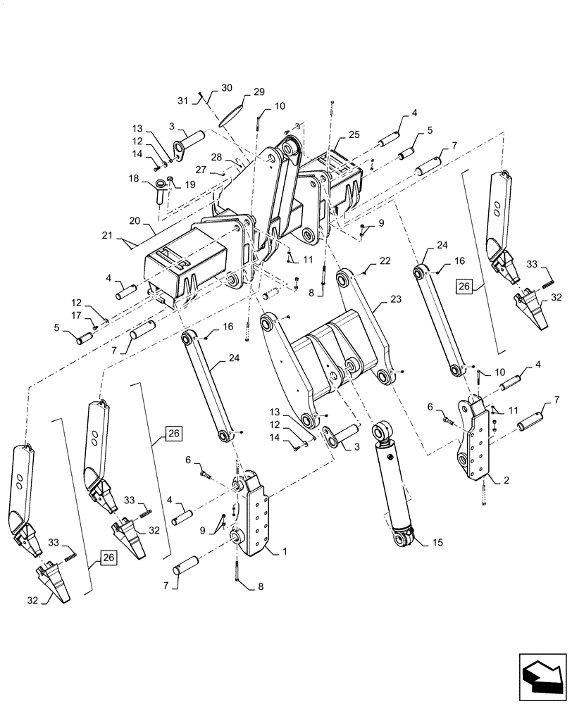 Схема запчастей Case 1650M XLT BD - (89.128.010) - VAR - 784779 - HEAVY DUTY RIPPER (89) - TOOLS