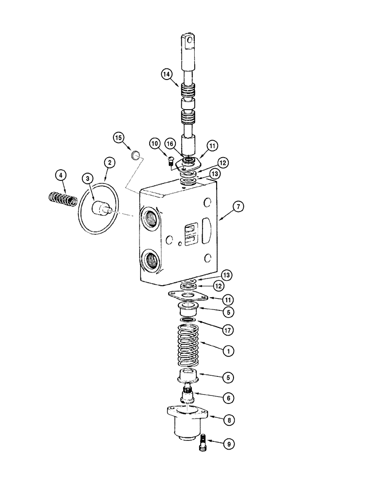 Схема запчастей Case 885 AWD - (08-128[01]) - DISTRIBUTOR - SCARIFIER/RIPPER VALVE (08) - HYDRAULICS