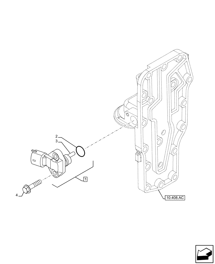 Схема запчастей Case F4HFE613D B006 - (55.013.AD) - ENGINE OIL PRESSURE AND TEMPERATURE SENSOR (55) - ELECTRICAL SYSTEMS