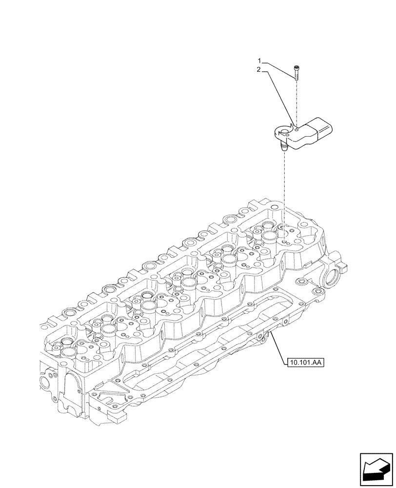 Схема запчастей Case F4HFE613D B006 - (55.014.AD) - INTAKE AIR PRESSURE AND TEMPERATURE SENSOR (55) - ELECTRICAL SYSTEMS