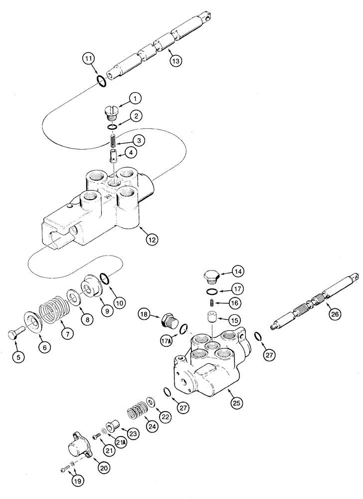 Схема запчастей Case 1835C - (8-66) - AUXILIARY CONTROL VALVE (08) - HYDRAULICS