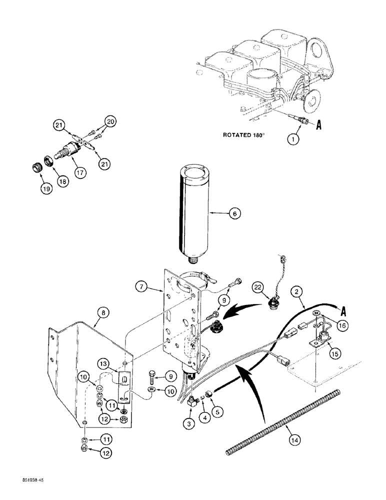 Схема запчастей Case 480F - (2-10) - COLD START SYSTEM (02) - ENGINE