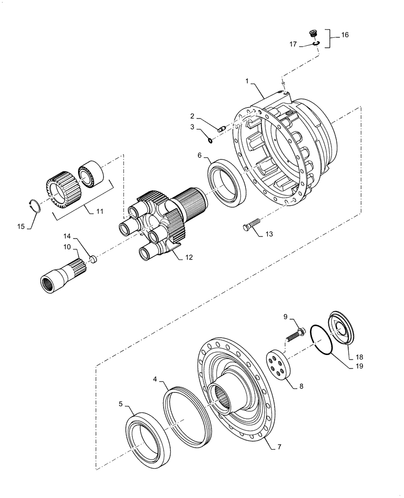 Схема запчастей Case 1021G - (27.100.060) - VAR - 734045, 734046 - REAR AXLE PLANETARY HUB, STANDARD/HEAVY DUTY (27) - REAR AXLE SYSTEM