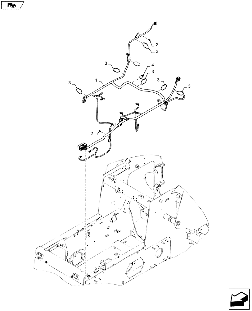 Схема запчастей Case TR320 - (55.101.AC[01]) - CHASSIS OPTIONS HARNESS, MECH LG (SR220 - SV300, TR320, TV380) (55) - ELECTRICAL SYSTEMS