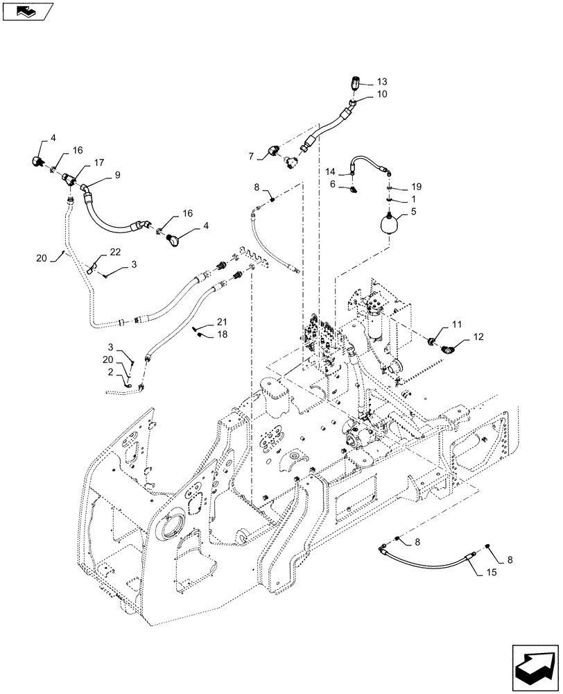 Схема запчастей Case 2050M LT - (35.359.AE[02]) - HYDRAULIC LIFT (BD) (35) - HYDRAULIC SYSTEMS