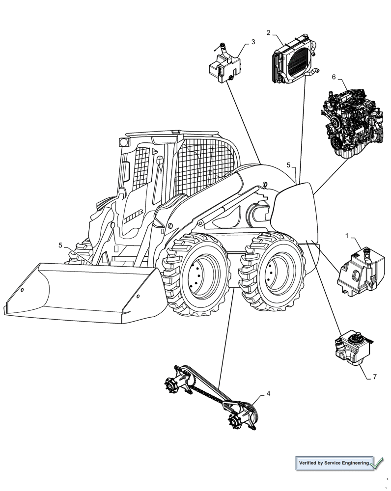 Схема запчастей Case SV340 - (05.100.032) - CAPACITIES (05) - SERVICE & MAINTENANCE