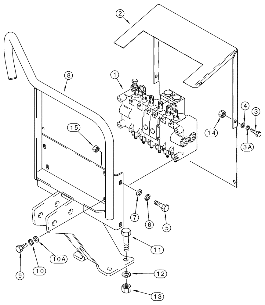 Схема запчастей Case 75XT - (09-51) - BACKHOE - CONTROL TOWER (NORTH AMERICA) (09) - CHASSIS