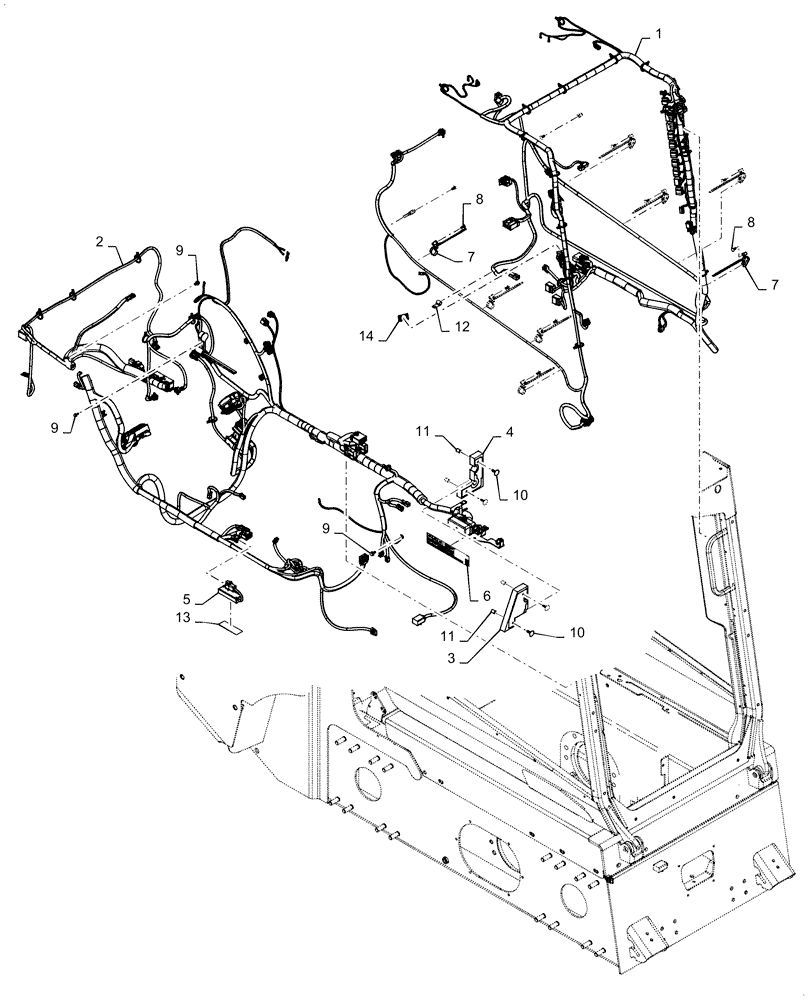 Схема запчастей Case SV185 - (55.101.AC[02]) - ELECTRICAL MECH MED OPEN CAB (SR175-SR200,TR270) (55) - ELECTRICAL SYSTEMS