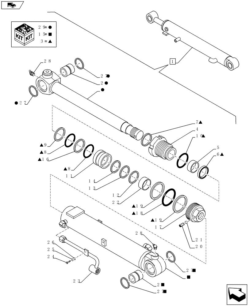 Схема запчастей Case CX22B - (2.010A[01A]) - BOOM CYLINDER - CAB (84) - BOOMS, DIPPERS & BUCKETS